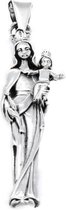 Zilveren Maria met kind groot kettinghanger