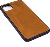 Leren Telefoonhoesje iPhone 11 Pro Max – Bumper case - Cognac Bruin