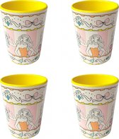 Jill - Set van 4 bekers 0,23 L - Geel - Melamine