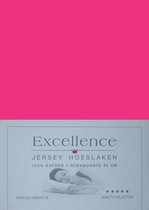 Excellence Jersey Hoeslaken - Eenpersoons - 80/90x200/210 cm - Fuchsia