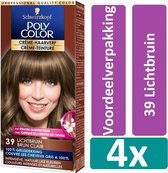 Poly Color Haarverf - 39 Lichtbruin - 4 stuks - Voordeelverpakking