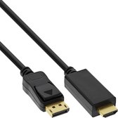 InLine Premium DisplayPort naar HDMI kabel - versie 1.2a (4K 60 Hz) / zwart - 1 meter
