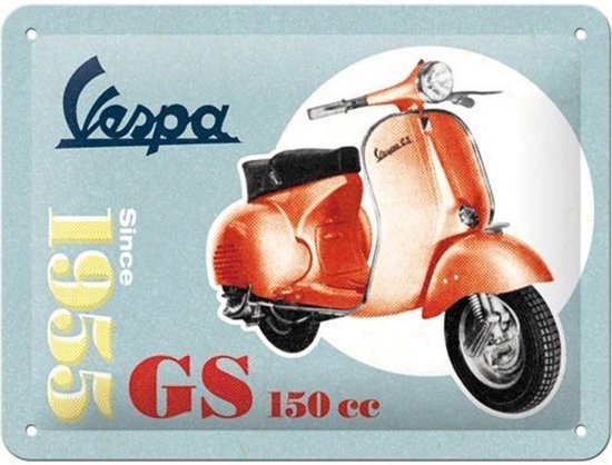 Vespa GS 150cc - Metalen Wandplaat | bol.com