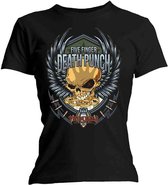 Five Finger Death Punch Dames Tshirt -2XL- Trouble Zwart