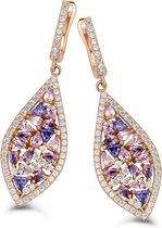 Velini jewels -EA6554MC -Oorbellen -925 Zilver rosé -Gekleurde Cubic Zirkonia