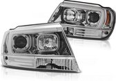 Koplampen met parkeerlicht CHRYSLER JEEP GRAND CHEROKEE 99-05 05 CHROOM