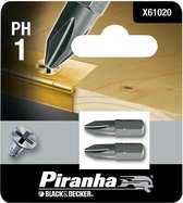 Piranha schroefbit ph1 X61020 (2 stuks) 25mm