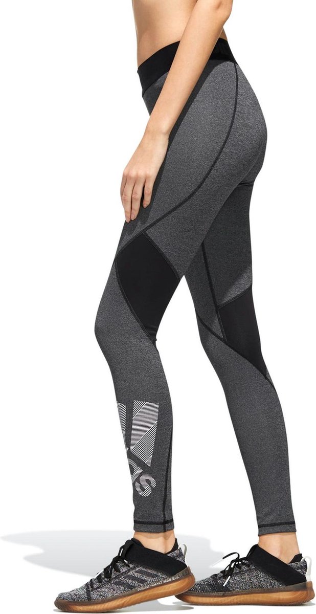 adidas Alphaskin L Best of Sport T Dames Sportlegging - Black/Heather -  Maat S | bol.com