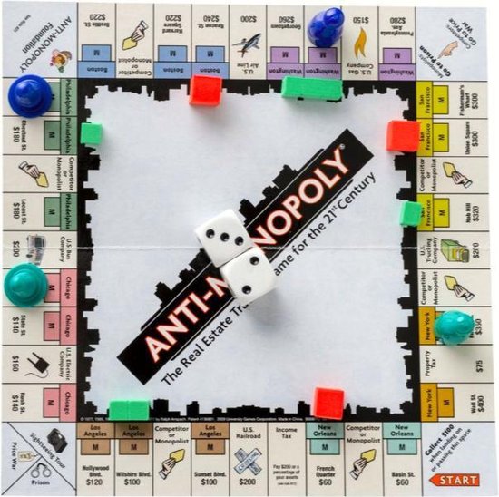 Thumbnail van een extra afbeelding van het spel Anti-monopoly Spel, het vastgoed spel
