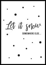 Poster Let It Snow - 50x70cm - Kerst Poster