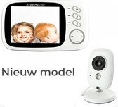 VB603 Babyfoon met Camera | 3.2 Inch Video Babyphone | Baby Monitor met Kleurenmonitor | Wit