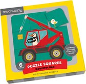Mudpuppy 6 puzzels Constructievoertuigen 9 stukjes