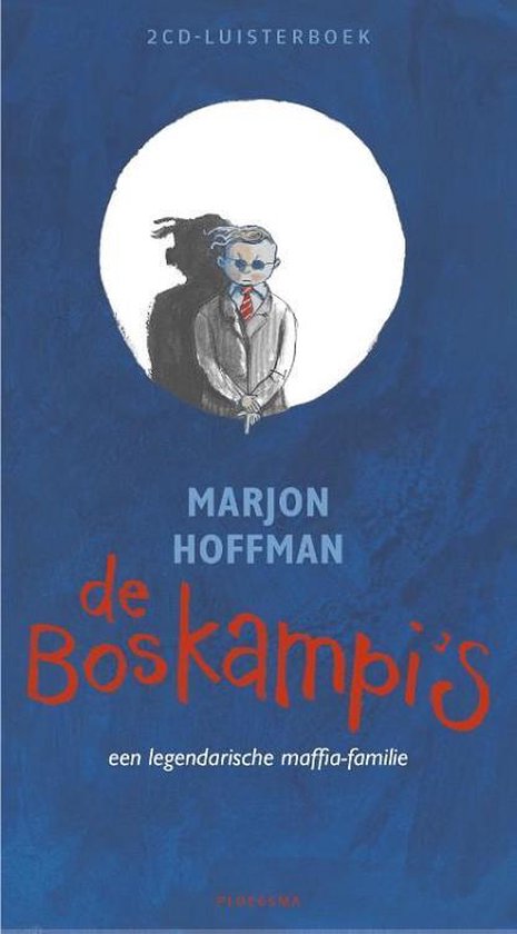 Boek 'De Boskampi's' door Marjon Hoffman, met illustratie van een jongen met hoed en bril.