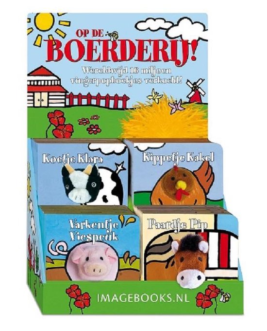 Cover van het boek 'Boederijdieren 4x4 (varken,paard,koe & kip)'