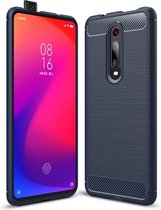 Xiaomi Mi 9T / Redmi K20 Carbone Brushed Tpu Blauw Cover Case Hoesje CBL