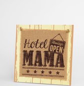 Wooden Sign hotel mama - 20 x 20 cm - Wanddecoratie