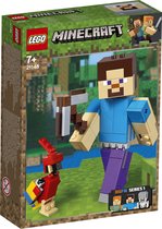 LEGO Minecraft BigFig Steve met Papegaai - 21148