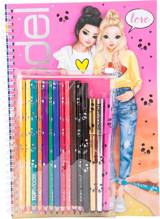 TOPModel kleurboek met potloden
