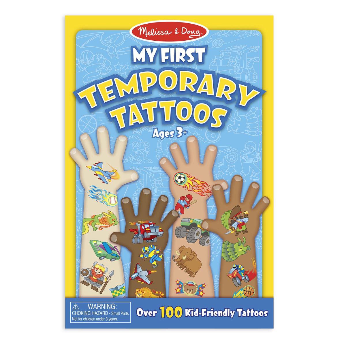Melissa & Doug Plak tattoos - voor kinderen - 4x vellen - jongens - verjaardag cadeau
