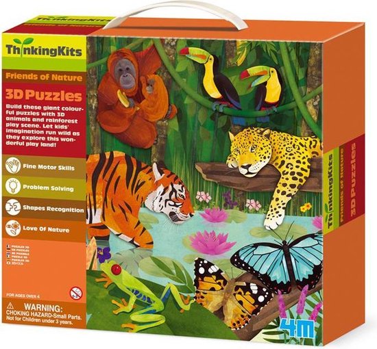 4m Vloerpuzzel 3d Jungle 15 Stukjes