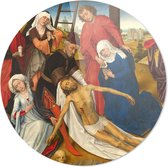 De bewening van Christus |  Rogier van der Weyden | Rembrandt van Rijn | Rond Plexiglas | Wanddecoratie | 90CM x 90CM | Schilderij | Oude meesters | Foto op plexiglas