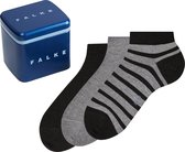 FALKE Happy Box 3-Pack cadeau geschenkset Katoen Multipack Heren Sneakersokken veelkleurig - Maat 43-46