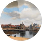 Gezicht op Delft | Johannes Vermeer| Rond Plexiglas | Wanddecoratie | 90CM x 90CM | Schilderij | Oude meesters | Foto op plexiglas