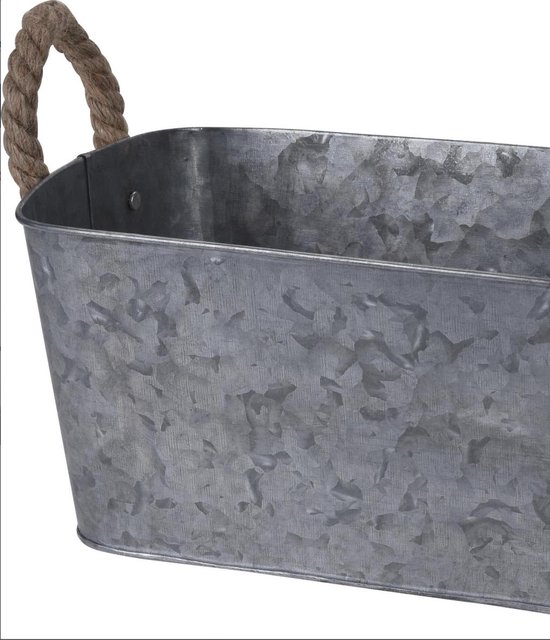 Emmer zink 5L 22 H 22,5 cm zilver kopen