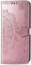 Bloem roze agenda case hoesje Samsung Galaxy A51