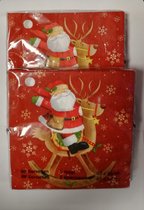 Kerstman servet | 1 Pak | 20 stuks | 3 laags | 33x 33 cm