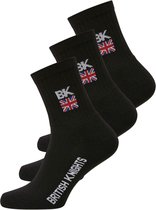 British Knights 3 PACK BIKER SOCKS 3 pack unisex biker sokken - Zwart - maat 39-42