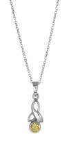 Geboortesteen november - Ketting met hanger zilver