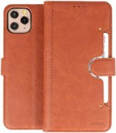 KAIYUE - Luxe Portemonnee Hoesje - Pasjeshouder Telefoonhoesje - Wallet Case - Geschikt voor iPhone 11 Pro Max Bruin