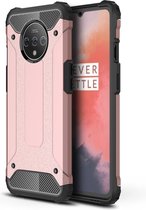 Lunso - Armor Guard hoes - Geschikt voor OnePlus 7T Pro - Rose Goud