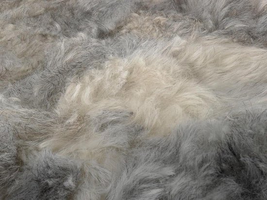 Correspondent Mexico Traditioneel Patchwork kleed tapijt grijs mix IJslands lamsvacht- schapenvacht | bol.com
