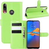 Book Case - Motorola Moto E6 Plus Hoesje - Groen