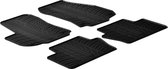 Gledring Rubbermatten passend voor Opel Zafira B 2005-2011 (T profiel 4-delig + montageclips)