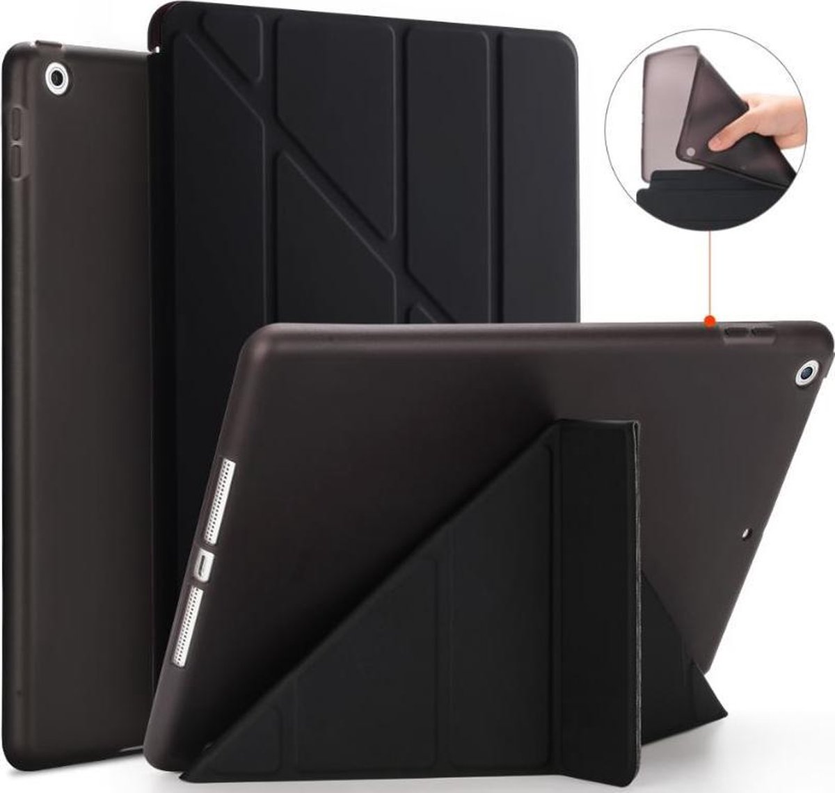 Tablet Hoes geschikt voor iPad Hoes 2019 - Air 3 - 10.5 inch - Smart Cover - A2152 - A2123 - A2154 - Zwart