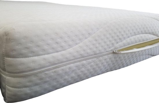 TULENA Microvezelhoes met ritssluiting voor matras, 80x200 cm, hoogte van 26 tot 28 cm, gewatteerd, wit, hypoallergeen, Öko-Tex gecertificeerd