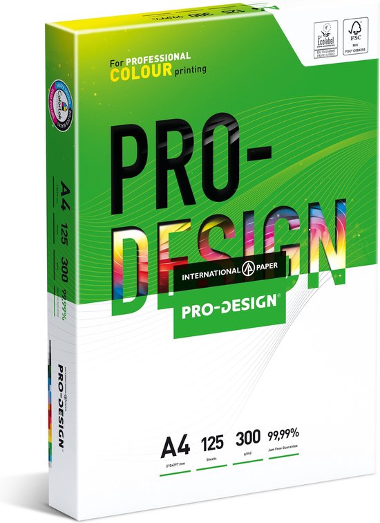 Pro design A4 papier 125 vel 300 gram/m2