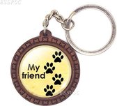 Akyol - My friend hondenpoot Sleutelhanger - Hond sleutelhanger - Sleutelhanger hond - Dieren - Huisdier cadeau - Honden - Dogs keychain- Hondenaccessoires - Hondenspeelgoed