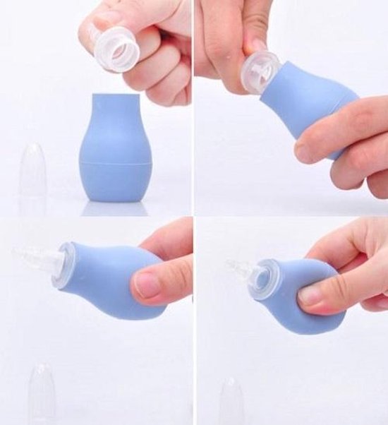 Neusreiniger voor Baby en Kind - Neuspompje - Nose Cleaner - Nasal Aspirator - Neuszuiger - Geel van Ekomedical — afbeelding 5
