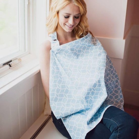 Borstvoedingsdoek - Udder Covers Borstvoedingsdoek Sloane - Lichtblauw/Wit