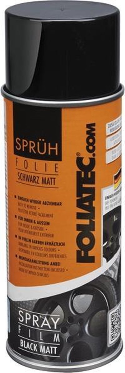 Vloeibaar rubber voor auto's Foliatec FO2065 400 ml Mat zwart