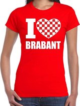 Rood I love Brabant t-shirt dames XS