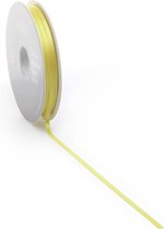 Satijn lint 3 mm geel op rol van 50 meter