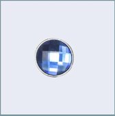 Purplebox - Click Button Drukknoop- 18 mm- facet-licht blauw