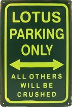 Wandbord - lotus parking only -20x30cm-