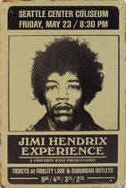 Wandbord - Concertbord Jimi Hendrix Experience -20x30cm