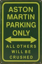 Wandbord - ASTON MARTIN parking only -20x30cm-
